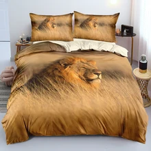 

Animal Printed Bed Linen Sets 3D Design Duvet Cover Quilt Cover Set Soft Bedding Sets Quilt Case Pillow Shams Lion Bed Set Boys