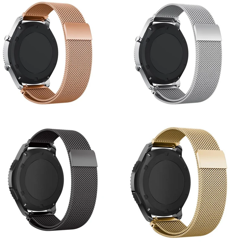 18 20 22 мм ремешок для samsung galaxy 42 мм 46 active 2 s2 S3 huawei GT 2 amazfit 3 2 s GTR GTS pace bip pebble time металлический ремешок
