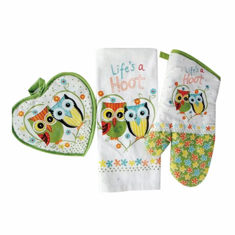 Lover Owl прихватки коврик для полотенец кухонные перчатки барбекю выпечки духовки