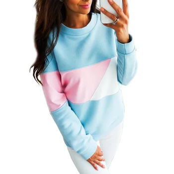 

Autumn Women Hoodie Pullover Round Collar Long Sleeved Casual Sweatshirts