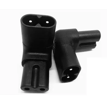 

10pcs C8-C7 Figure 8 IEC 320 C7-C8 up down angle right angle AC Power adapter Converter Socket Conversion Plug