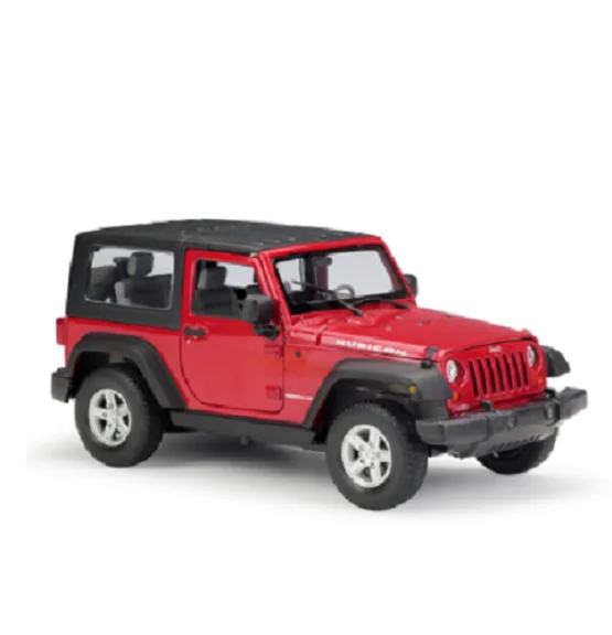 Welly 1:24 2007 Jeep Wrangler литая под давлением модель автомобиля в коробке - Цвет: SOFT TOP RED