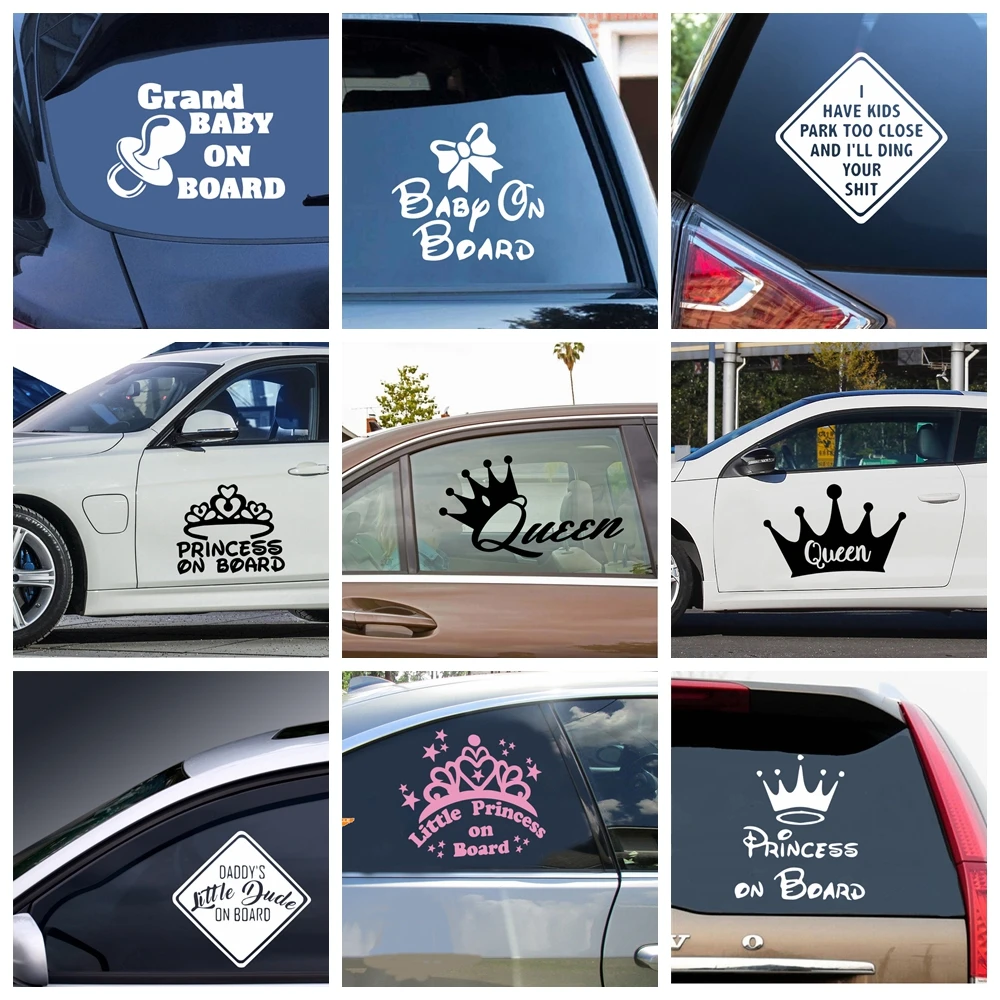 Hot Queen Crown Quote Sticker Cartoon Car Stickers For Auto Window Decal Vinyl Decals - Car Stickers AliExpress