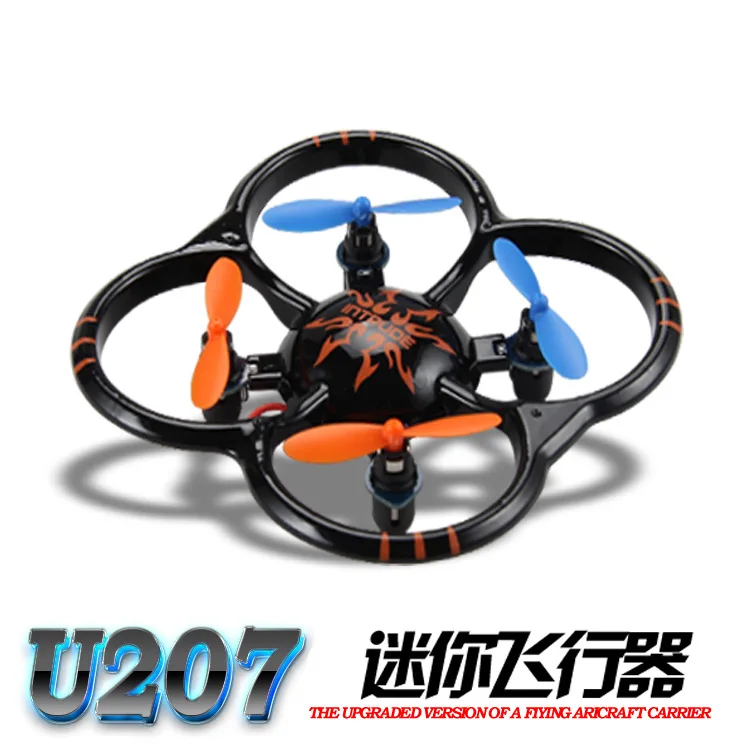 Aegirine-Augite U207 Mini Remote-control Four-axis Aircraft UFO Charging Remote-controlled Unmanned Vehicle with Protection Remo