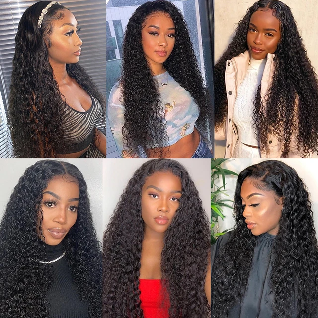 13x6 HD Lace Frontal Wig Curly Human Hair Wigs 13x4 Deep Wave Wig PrePlucked Hairline Lace Front Wigs Human Hair 5 star Wig 5