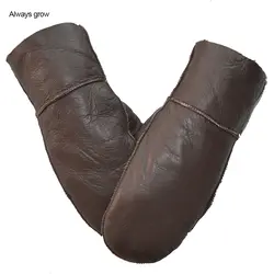 Женские зимние кожаные перчатки теплые удобные и мягкие, один размер, два цвета