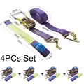 Dragonpad восстановления автомобиля трещотка сплава колеса ремни трейлер галстук вниз слинг 4 шт. комплект