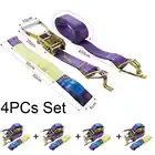 Dragonpad восстановления автомобиля трещотка сплава колеса ремни трейлер галстук вниз слинг 4 шт. комплект