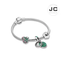 JC модный шарм 925 пробы серебряный DIY браслет любовь кулон, мужской женский браслет Женские аксессуары ювелирные изделия подарок