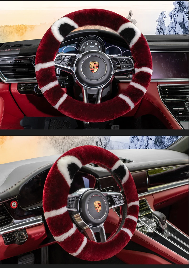 plush steering wheel cover 12