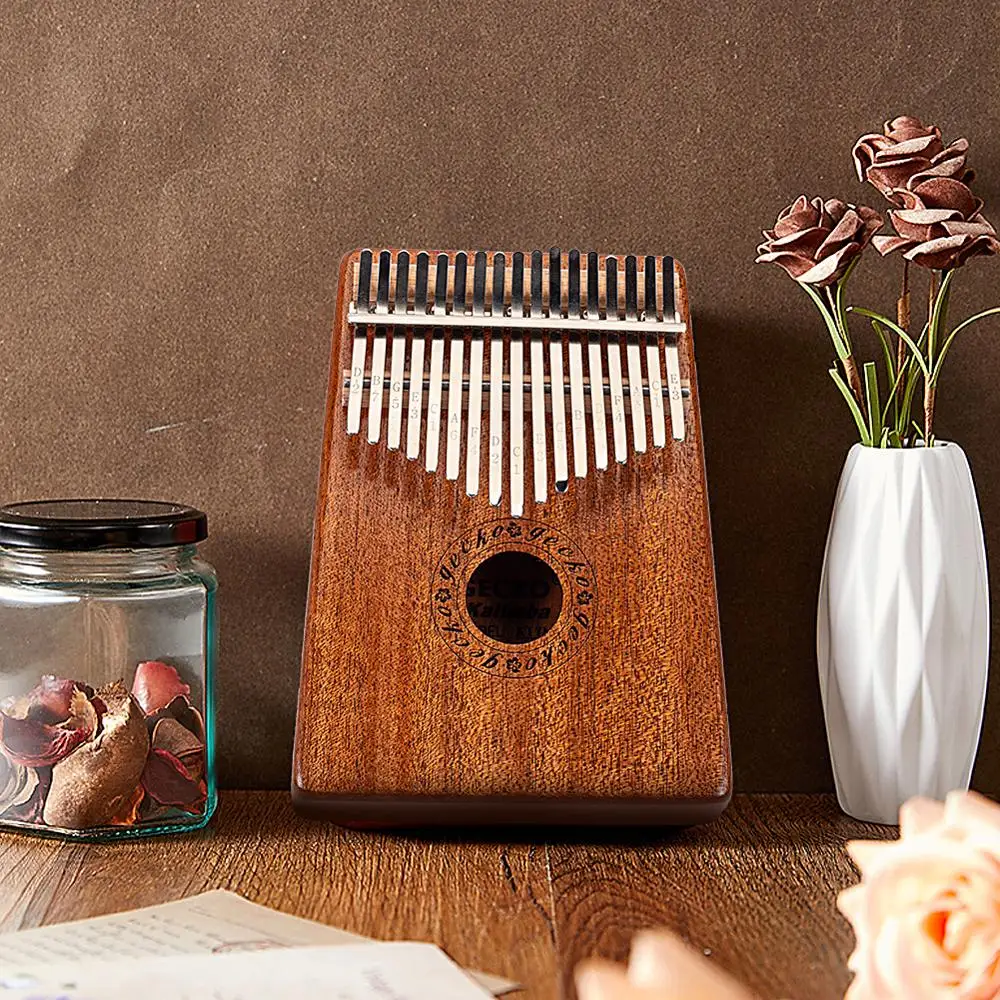 GECKO 17 клавиш Kalimba палец большой пианино красное дерево Mbira Keyborad инструмент с