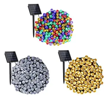 

200LED 22m Solar Colorful String Light Pattern 8 Personality Christmas Courtyard Holiday Party Garden Yard Decorative Lamp