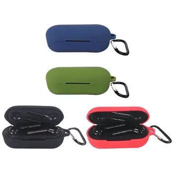 

OOTDTY Silicone Protective Case Cover with Carabiner for FreeBuds Lite/Flypods Lite