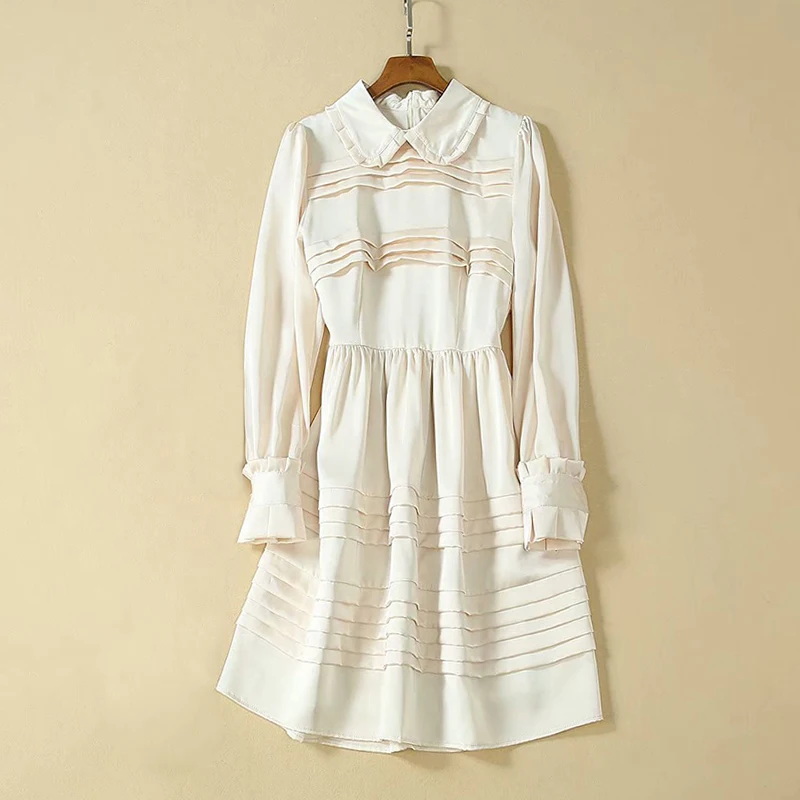 

VERDEJULIAY Runway Pricess Dress 2020 Fashion New High Quality Women Dress Long Sleeve Ruffels Cascading Midi Elegant Dress