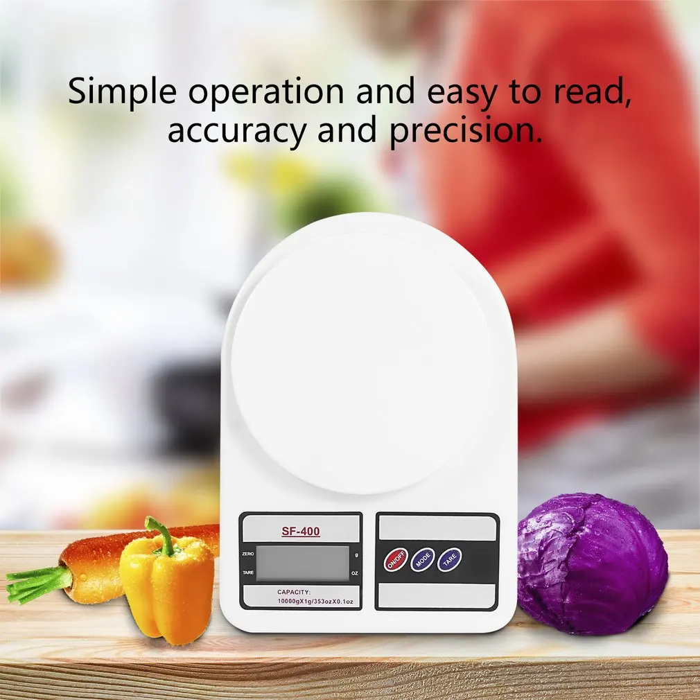 Высокая точность домашний Кухня 5/7/10 кг X 1 г ЖК-дисплей Дисплей цифровые электронные весы Бытовые весы баланс