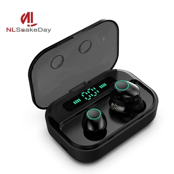 

NLSnakeDay New M7 TWS 5.0 Bluetooth Stereo Sport Earphone Wireless Earphone Earbuds Headset With Power Bank