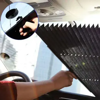 

1PC Car Front Sun Shade Windshield Visor Foldable Sun Block Cover Auto Sun Shield For Women Men Car Curtain