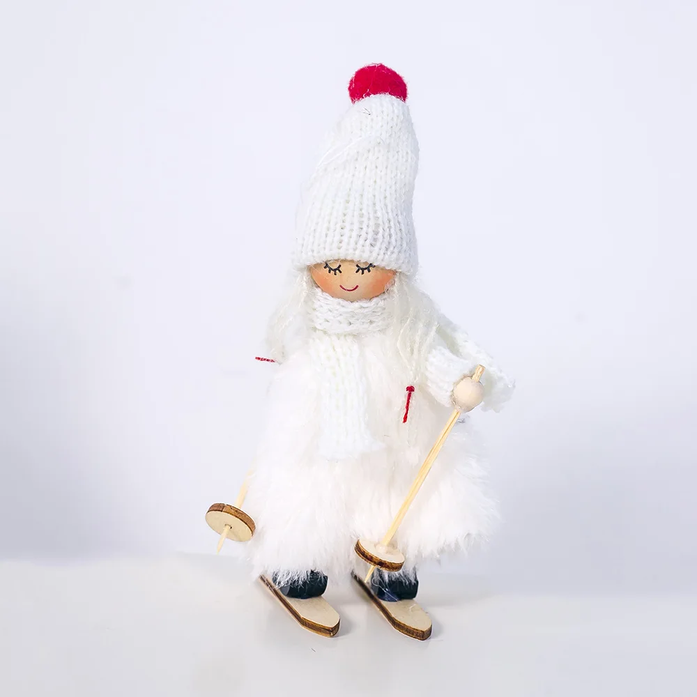 ETya 1 шт., кавайный Рождественский ангел, девушка, лыжная подвеска, рождественская елка, Декор для дома, Рождественская милая кукла, игрушки, вечерние украшения, детский подарок - Цвет: 20