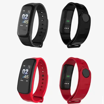 

Multifunctional C1plus Color Screen Smart Bracelet Heart Rate Monitoring Step Counter Anti-watercolor Screen Sports Bracelet