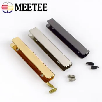 

Meetee 10pcs Edge Protection Metal Buckles 50mm Button with Screws for Luggage Wrap Angle Handbags Leather Hardware Accessories