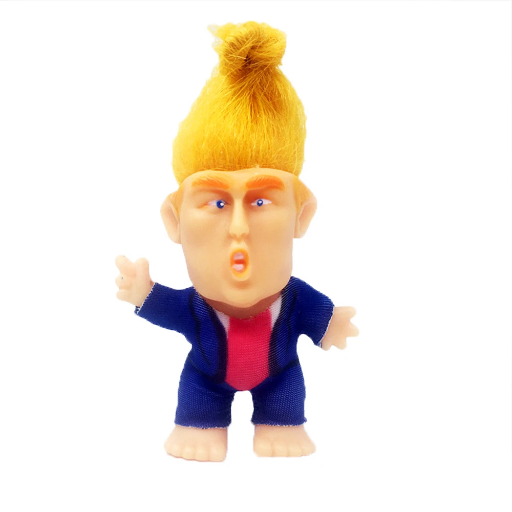 

3pcs Simulation PVC Yellow Hair Trump Action Figures 6cm Standing Mini People Model Figurine Decor Accessories Doll Toys