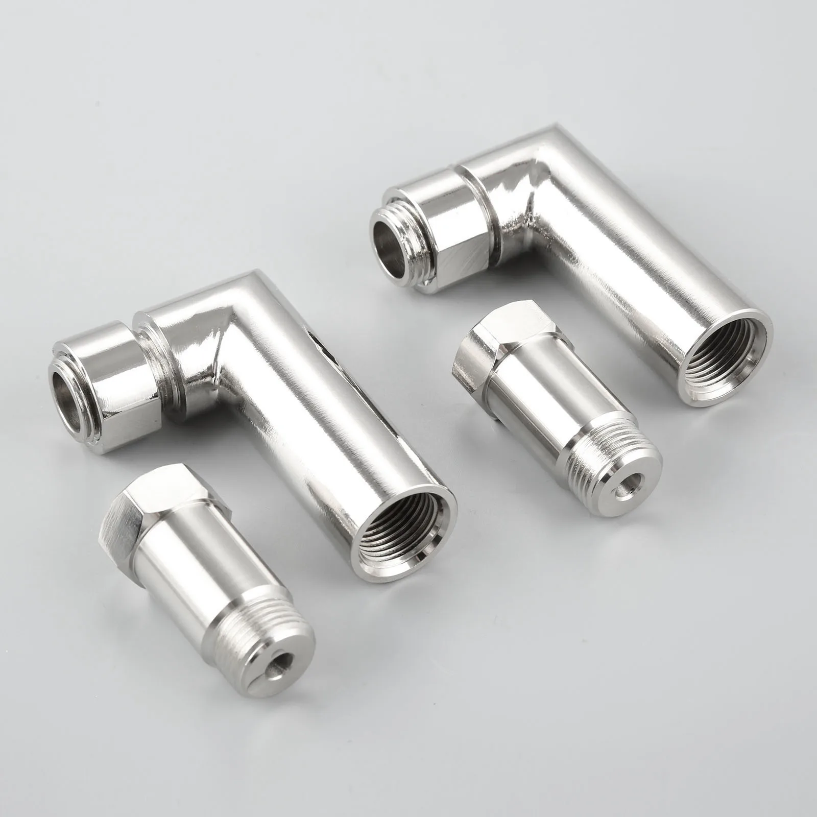 

6Pcs O2 M18 X 1.5mm Oxygen Sensor Angled Extender Spacer 90 Degree Bung Extension Exhaust Extension Oxygen Sensor Extender