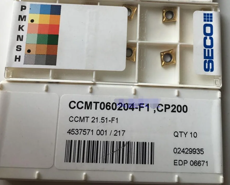 10 шт. инструменты твердосплавные вставки CCMT060204-F1 CP200