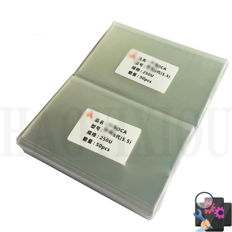 50 шт. оригинальная 250um OCA пленка для iPhone 4s 5 5s 6 6s plus 7 8 7plus X оптический клей Mitsubishi oca