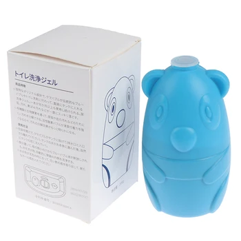 

Cute Blue Bear Toilet Cleaner Magic Automatic Flush Toilet Cleaner Helper Blue Bubble Cleaning Deodorizes Bathroom 65 Days Use