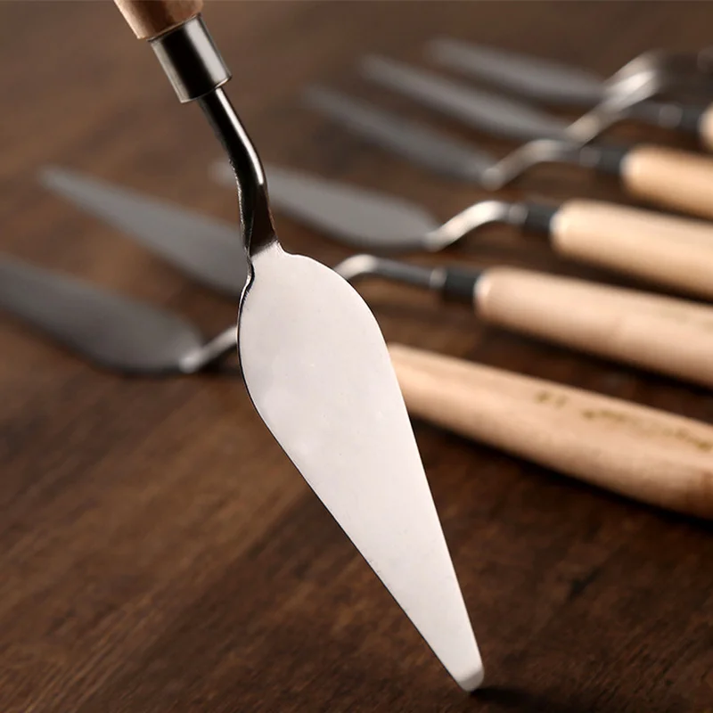 5 шт. скребок для картины маслом из нержавеющей стали|Рисовальные наборы| |