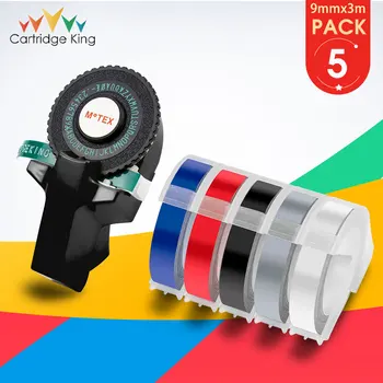

Black MoTex E101 Printer Mini DIY Hand Compatible for Dymo 3D Embossing Manual Tape Manual Typewriter Lettering Machine Printer