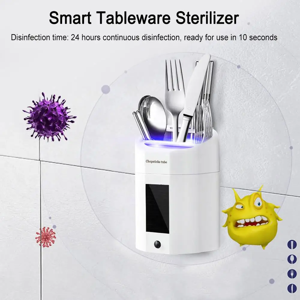 

Disinfection Of Tableware White Chopsticks Tube Multipurpose Uv Sterilizer Disinfection Supplies Solar Energy Kitchen
