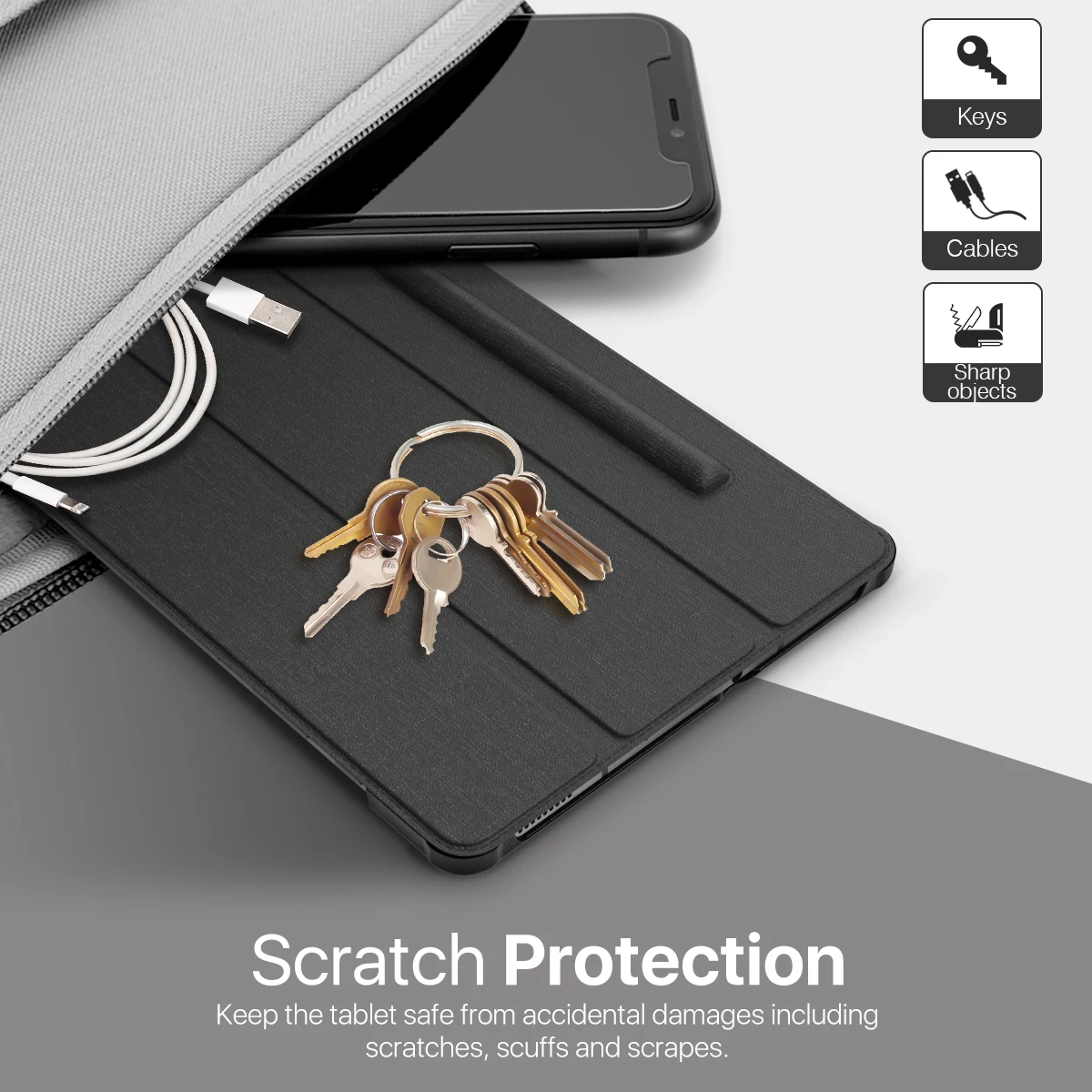 Case para Galaxy Leve com Três Auto-acordar e Suporte para Caneta Lite Capa Ultra Fina Dobras Galaxy Tab s6 2021 - Imagem 6