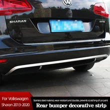 

Rear Bumper Decorative Strip For Volkswagen Sharan 2013-2020 Welcome Pedal Scratch-resistant Car Interior Accessories Silver