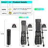 200000lm portable XHP70.2 LED Flashlight Tactical Waterproof Torch 5 Lighting modes Zoom built-in lamp use 26650 battery ► Photo 2/6