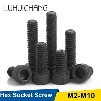 

LUHUICHANG 5-50pcs Hexagon Hex Socket Cup Head Screw Bolts M2 M2.5 M3 M4 M5 M6 M8 M10 12.9 Grade Carbon Steel Allen Screw Din912