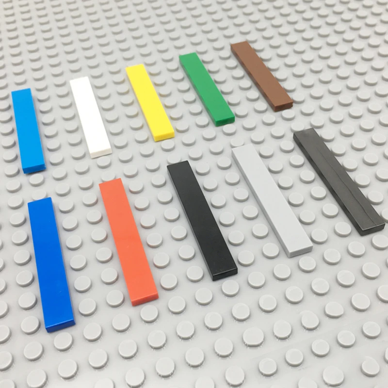 100 шт. части для городских строительных блоков 1x6 плоская плитка DIY Enlighten MOC