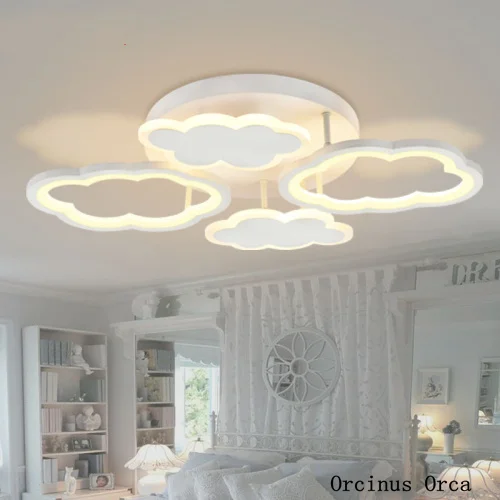 Modern Clouds LED Ceiling Light Fixture Chandelier Lamp Kids Bedroom Decor  42W