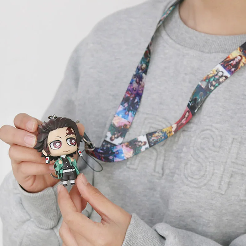 

Anime Demon Slayer: Kimetsu No Yaiba Kamado Tanjirou Cosplay Holder Lanyard For Keys Fashion Pendant Chain Accessories Gifts