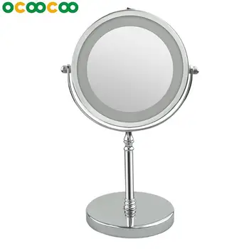 

Portable LED Lighted Makeup Mirror 7 Inch 10x Magnification Dual Side 360 Degree Rotating Makeup Mirror Cosmetic Tool For Women