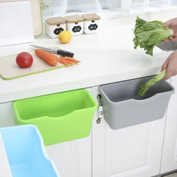 

Plastic Waste Bin Kitchen Cabinet Door Hanging Trash Garbage Bin Garbage Can Storage Box Desktop Mini Trash Can Waste Container