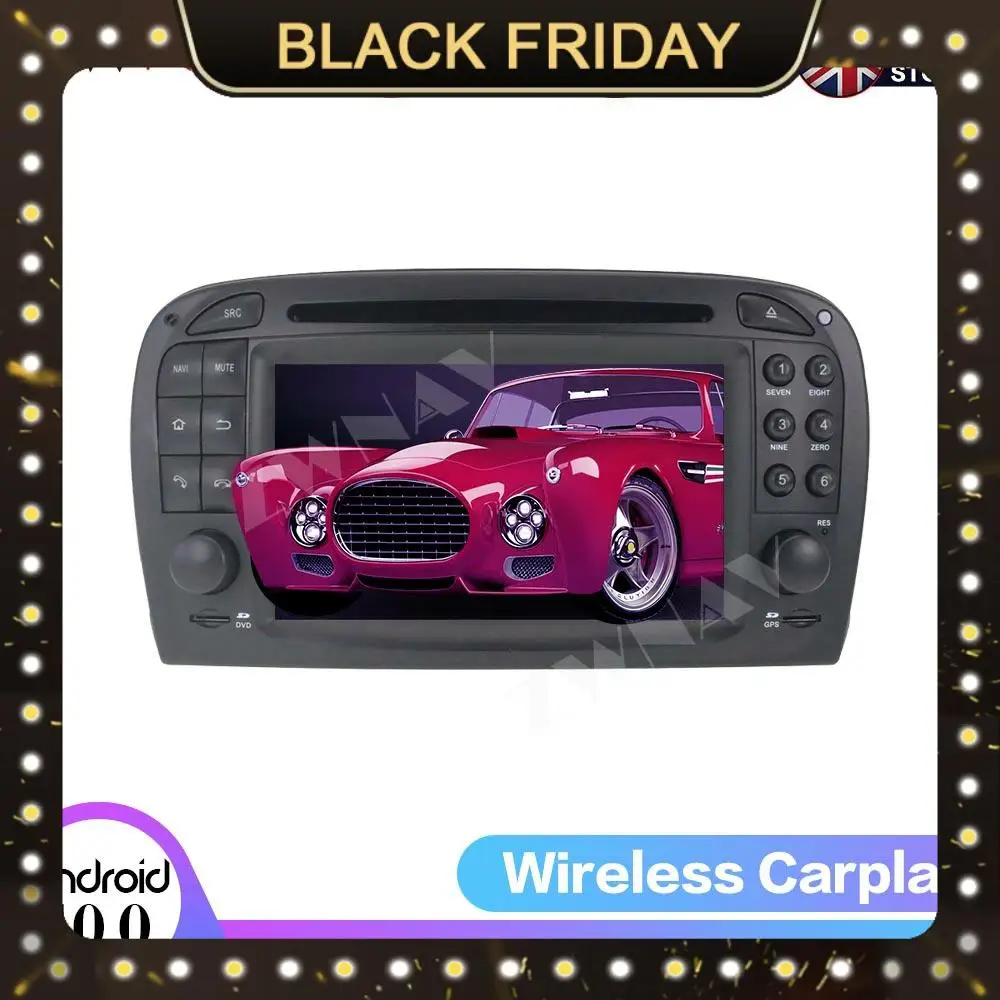 

support optic fiber amplifier Android 10 Car DVD player Head unit For Mercedes Benz SL R230 2001-2004 Car GPS Navigation Radio