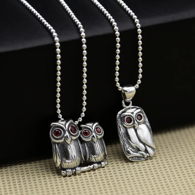 Wholesale S925 Sterling Silver Jewelry Fashion Korean Creative Owl Ladies Small Tag Personalized Eagle Pendant | Украшения и