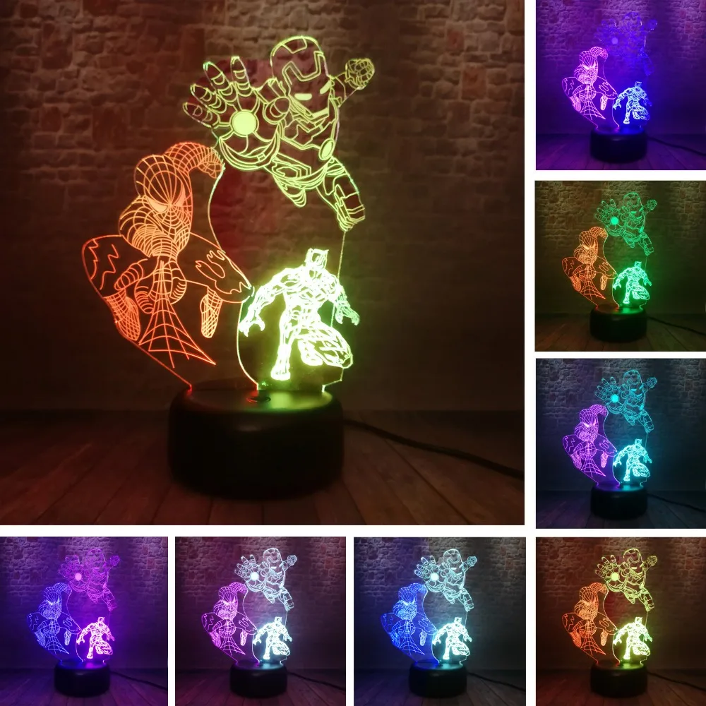 钢铁侠蜘蛛侠黑豹