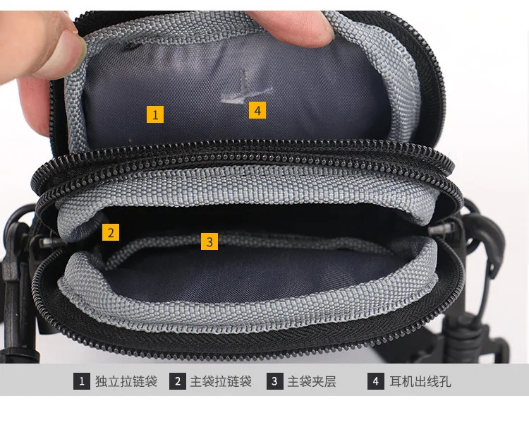 Mini shoulder bag small square bag multi-function universal cross-body mobile phone bag fashionable Korean bag for men women bag