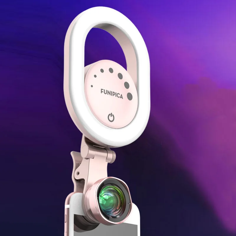 

Selfie Ring Light Wide Angle Lens 32 LED Camera Makeup Light Clip Fill Lights for Phone AS99