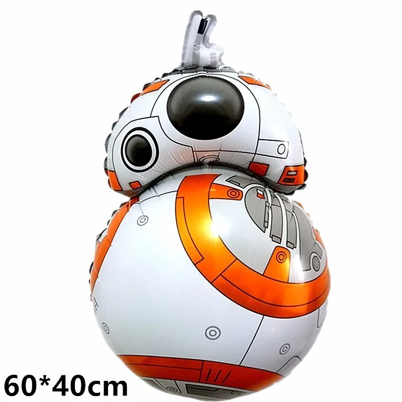 2 шт. BB8 робот из алюминиевой фольги Воздушные шары Звездные войны баллон Babyshower День Рождения украшения игрушки для взрослых Мультяшные принадлежности - Цвет: 1pcs