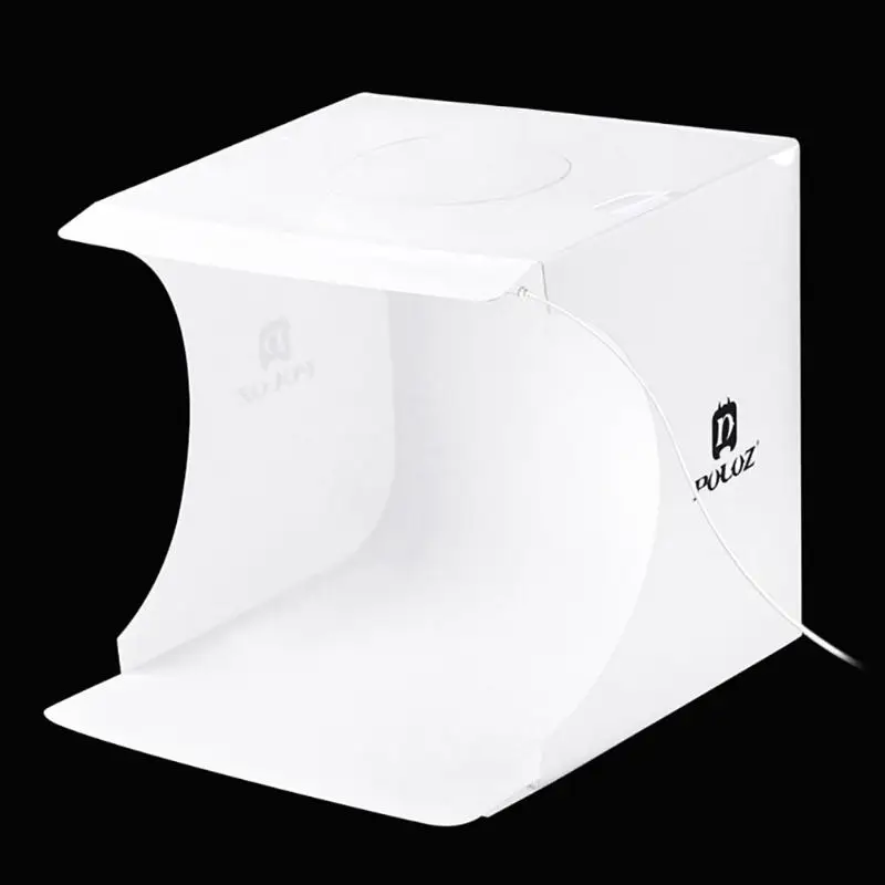 PULUZ Mini Photo Studio 20cm Foldable LED Light Tent White Portable Lighting Studio Shooting Box 6 Colors Backdrops Photo Box