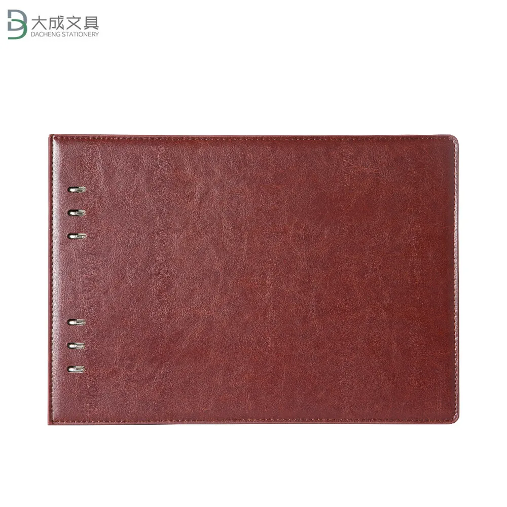

Custom A4 Business Horizonal line Leather Notepad Writing Notebook Stationery Travel Diary Journal Agenda Planner leather a4