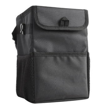 

Car Trash Can With Lid,Car Trash Bag Hanging For Headrest With 3 Storage Pockets,Portable Car Accessories Organizer For Women,10